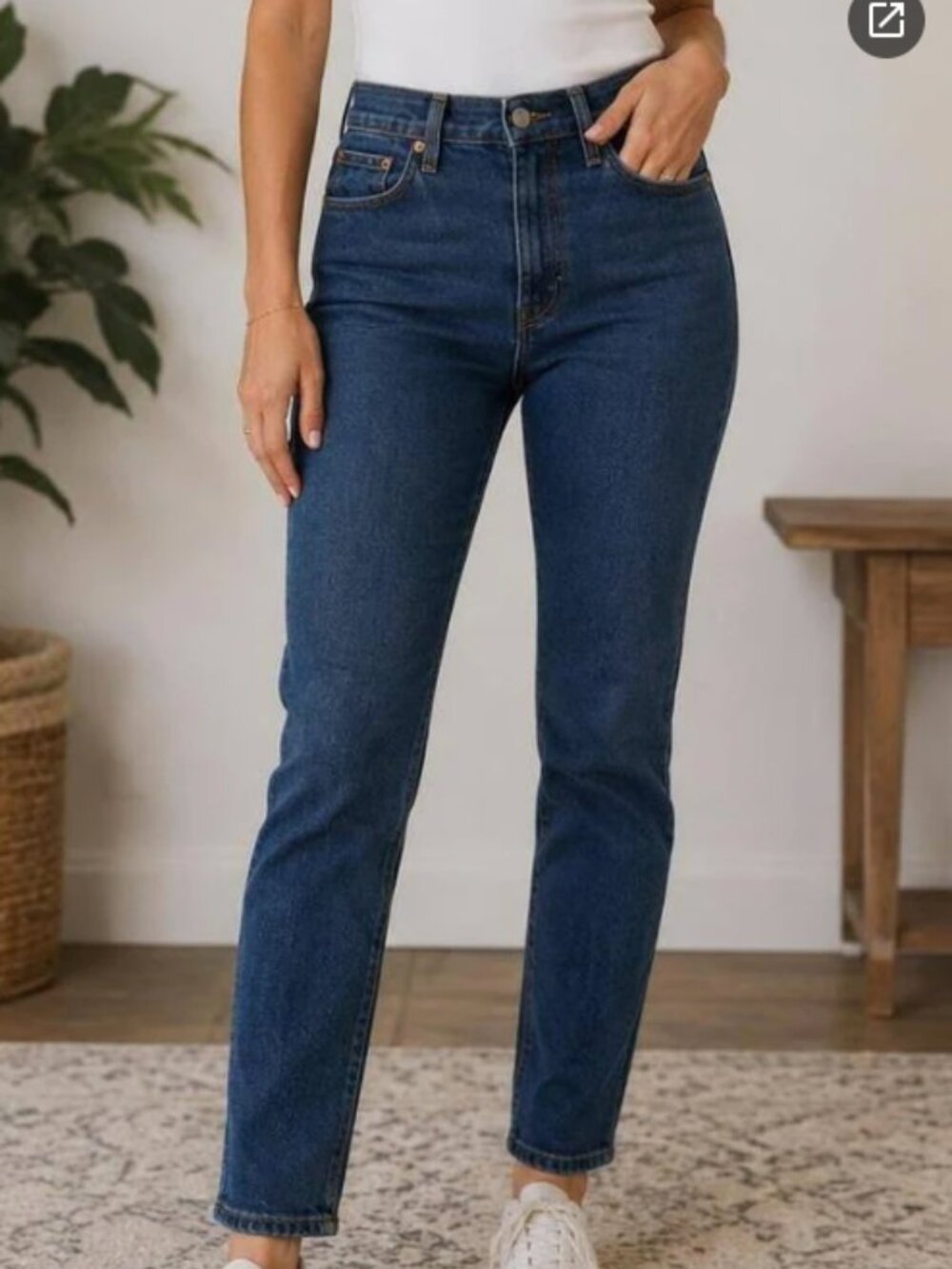 Levi’s Wedgie Fit Women’s 30 Blue High Rise Button Fly Tapered Ankle